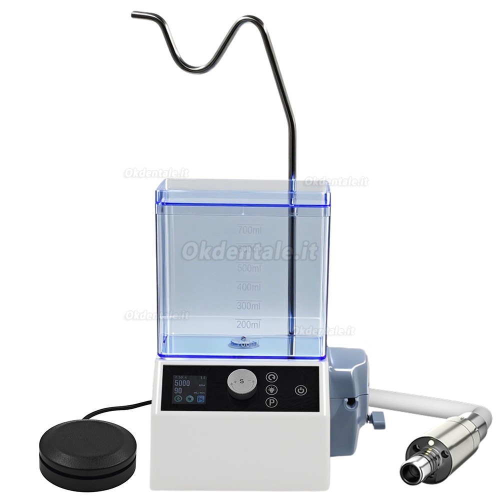 Micromotore elettrico dentale senza spazzole con serbatoio dell'acqua e pompa peristaltica